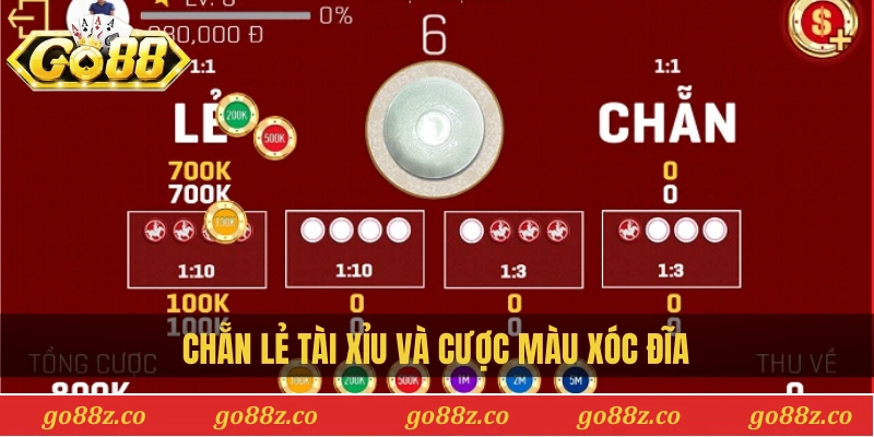 Chẵn lẻ tài xỉu và cược màu xóc đĩa