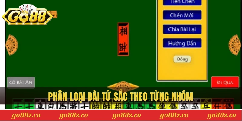 Phân loại bài tứ sắc theo từng nhóm
